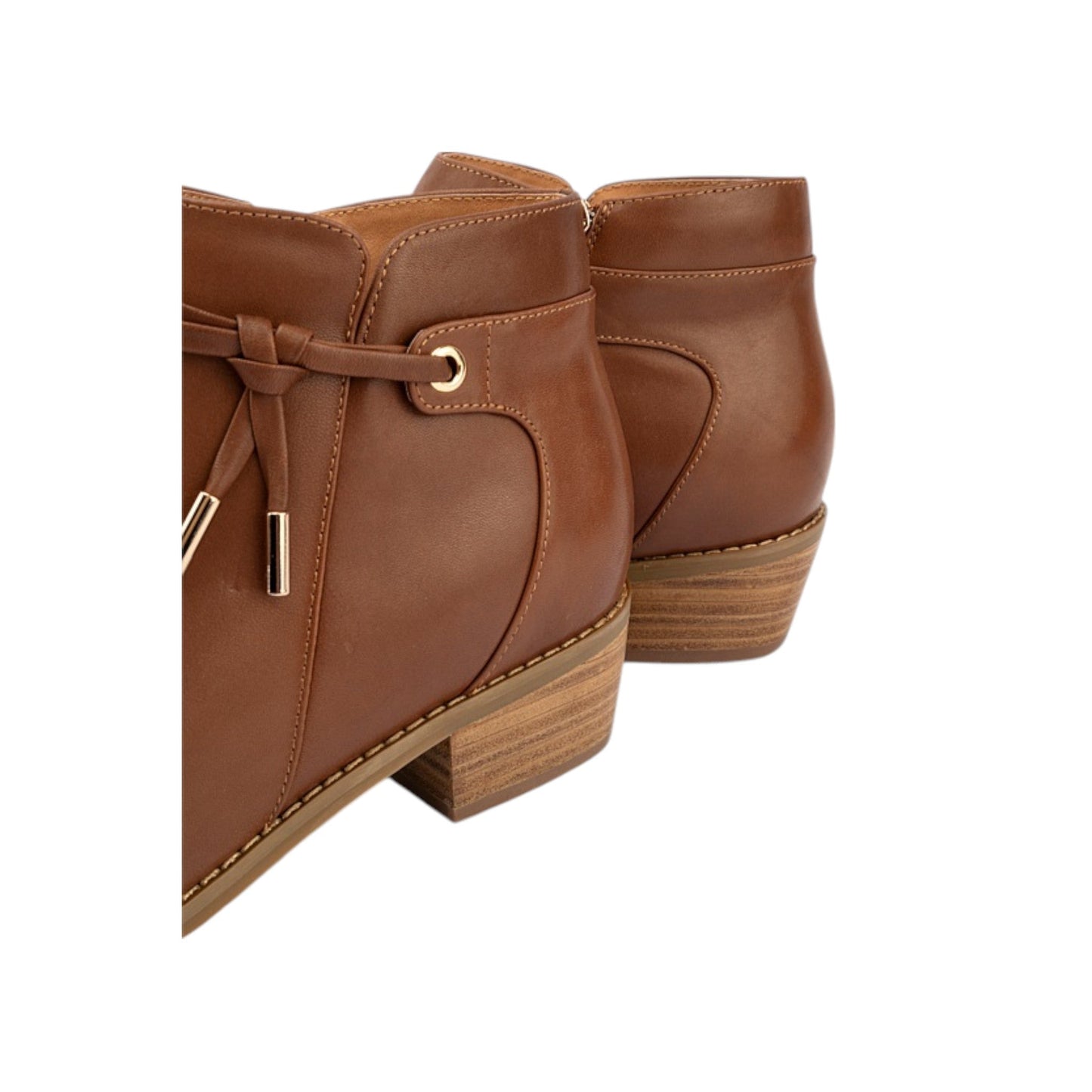 Leather Shoes with Arch Support and Block Heel Removable Insole